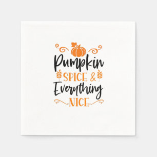 Pumpkin Gewürz und alles Nötige - Zitat Thanksgi Serviette
