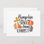 Pumpkin Gewürz und Jesus Christus1 Postkarte (Vorne/Hinten)