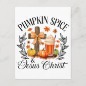 Pumpkin Gewürz und Jesus Christus Cross Pumpkin Ch Begleitkarte (Rückseite)