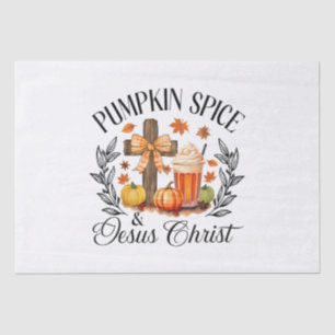 Pumpkin Gewürz und Jesus Christus Cross Pumpkin Ch Seidenpapier