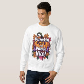 Pumpkin Gewürz und Lila Nice: Funny Fall Awarenes Sweatshirt (Vorne ganz)