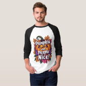 Pumpkin Gewürz und Lila Nice: Funny Fall Awarenes T-Shirt (Vorne ganz)