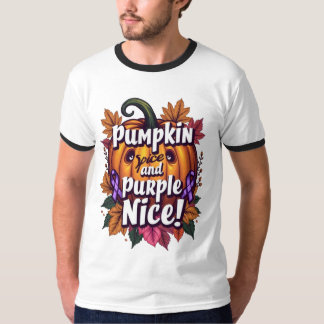 Pumpkin Gewürz und Lila Nice: Funny Fall Awarenes T-Shirt