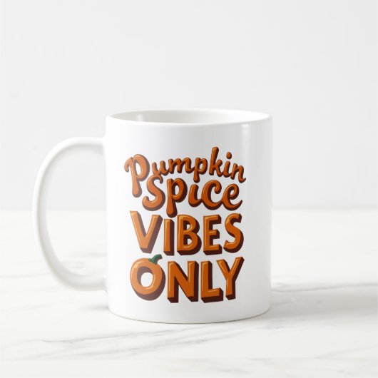 Pumpkin Gewürz Vibes only - Retro 70er Groovy Kaffeetasse (Links)