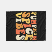 Pumpkin Gewürz Vibes Retro Autumn Vibes Fleecedecke (Vorderseite (Horizontal))
