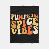 Pumpkin Gewürz Vibes Retro Autumn Vibes Fleecedecke (Vorderseite)