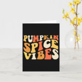 Pumpkin Gewürz Vibes Retro Autumn Vibes Karte (Gelbe Blume)