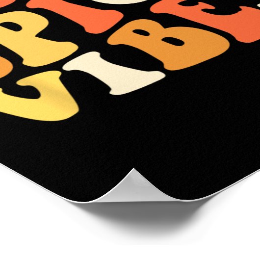 Pumpkin Gewürz Vibes Retro Autumn Vibes Poster (Ecke)