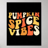 Pumpkin Gewürz Vibes Retro Autumn Vibes Poster (Vorne)