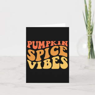 Pumpkin Gewürz Vibes Retro Herbstwoben 1 Karte