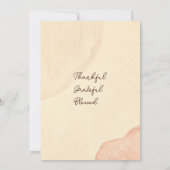 Pumpkin Gewürz Wassercolour Boho Erntedank Dinner Einladung (Rückseite)