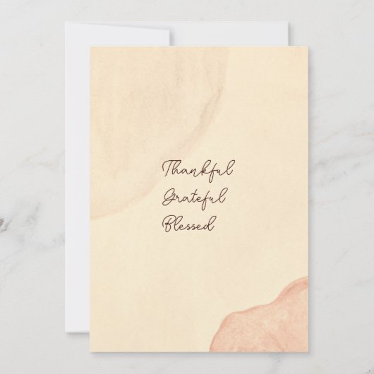 Pumpkin Gewürz Wassercolour Boho Erntedank Dinner Einladung (Rückseite)