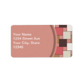 Pumpkin Gewürz Weave Muster Adressaufkleber (Vorne)