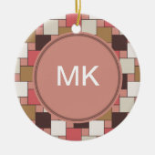 Pumpkin Gewürz Weave Muster Keramik Ornament (Vorne)