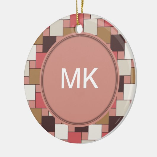 Pumpkin Gewürz Weave Muster Keramik Ornament (Links)