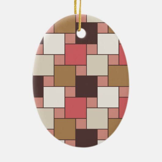 Pumpkin Gewürz Weave Muster Keramik Ornament (Hinten)