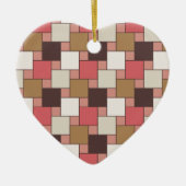 Pumpkin Gewürz Weave Muster Keramik Ornament (Vorne)