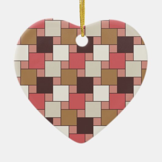 Pumpkin Gewürz Weave Muster Keramik Ornament (Vorne)