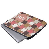 Pumpkin Gewürz Weave Muster Laptopschutzhülle (Vorne Knopf)