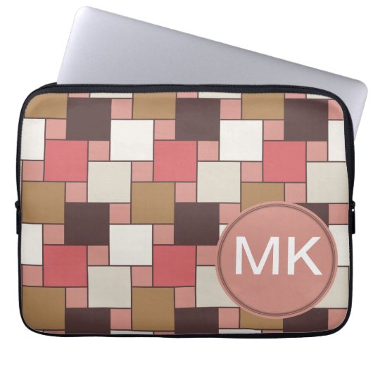 Pumpkin Gewürz Weave Muster Laptopschutzhülle (Vorderseite)