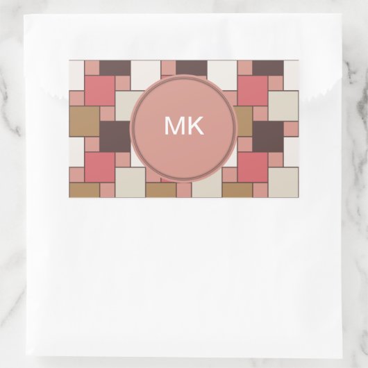 Pumpkin Gewürz Weave Muster Rechteckiger Aufkleber (Tasche)