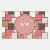 Pumpkin Gewürz Weave Muster Rechteckiger Aufkleber (Vorderseite)