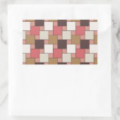 Pumpkin Gewürz Weave Muster Rechteckiger Aufkleber (Tasche)