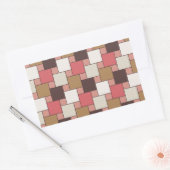 Pumpkin Gewürz Weave Muster Rechteckiger Aufkleber (Umschlag)