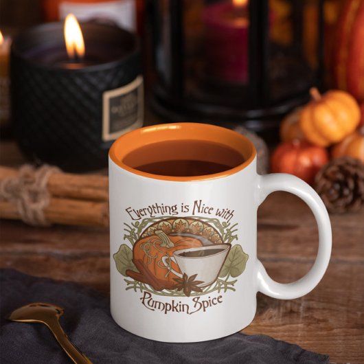 Pumpkin Gewürzcoffee Tasse Vintage Stilgestaltung