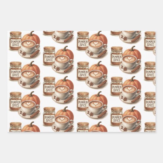 Pumpkin Gewürzcreme Geschenkpapier Set (Vorderseite 2)