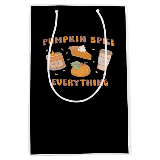 Pumpkin Gewürze alles Funny Herbst Mittlere Geschenktüte (Vorderseite)