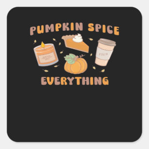 Pumpkin Gewürze alles Funny Herbst Quadratischer Aufkleber