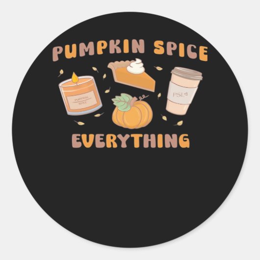 Pumpkin Gewürze alles Funny Herbst Runder Aufkleber (Vorderseite)