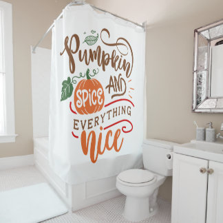 Pumpkin Gewürze & Alles Gute Fall Design Duschvorhang