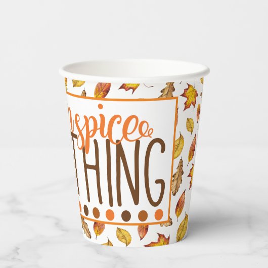 Pumpkin Gewürze alles Herbstlaub Papier Cups Pappbecher (Rückseite)