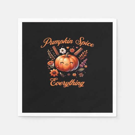 Pumpkin Gewürze alles - Herbstsaison Design über Serviette (Vorderseite)