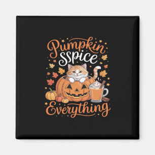 Pumpkin Gewürze alles Katze Lover Niedlich Herbst Magnet