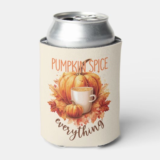 Pumpkin Gewürze alles - Latte & Herbstblätter Dosenkühler (Kanne Vorderseite)