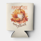 Pumpkin Gewürze alles - Latte & Herbstblätter Dosenkühler (Vorderseite)