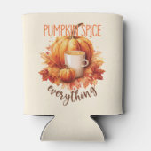 Pumpkin Gewürze alles - Latte & Herbstblätter Dosenkühler (Rückseite)