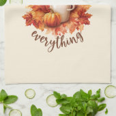 Pumpkin Gewürze alles - Latte & Herbstblätter Geschirrtuch (Gefaltet)