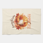 Pumpkin Gewürze alles - Latte & Herbstblätter Geschirrtuch (Horizontal)