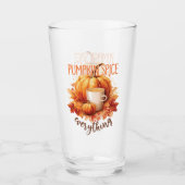 Pumpkin Gewürze alles - Latte & Herbstblätter Glas (Vorderseite)