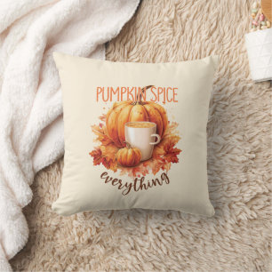 Pumpkin Gewürze alles - Latte & Herbstblätter Kissen