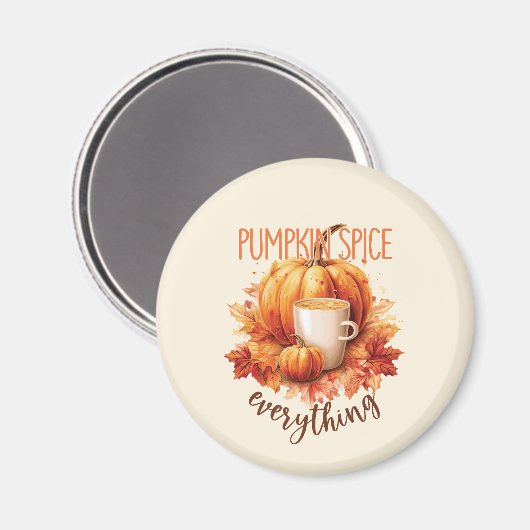 Pumpkin Gewürze alles - Latte & Herbstblätter Magnet (Vorderseite/Rückseite)