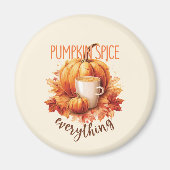 Pumpkin Gewürze alles - Latte & Herbstblätter Magnet (Vorne)