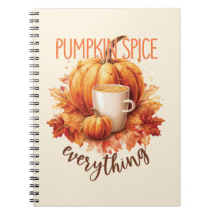 Pumpkin Gewürze alles - Latte & Herbstblätter Notizblock