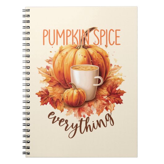 Pumpkin Gewürze alles - Latte & Herbstblätter Notizblock (Vorderseite)