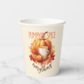 Pumpkin Gewürze alles - Latte & Herbstblätter Pappbecher (Rückseite)
