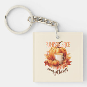 Pumpkin Gewürze alles - Latte & Herbstblätter Schlüsselanhänger